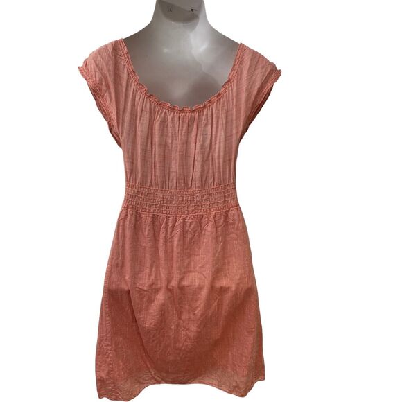 Studio M Dress Womens Medium Cottagecore Peasant Denim Jacket Orange Blue Lace - Picture 2 of 16